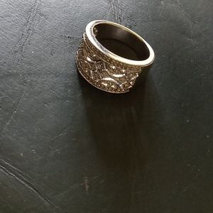 Diamond Band ring in sterling Silver